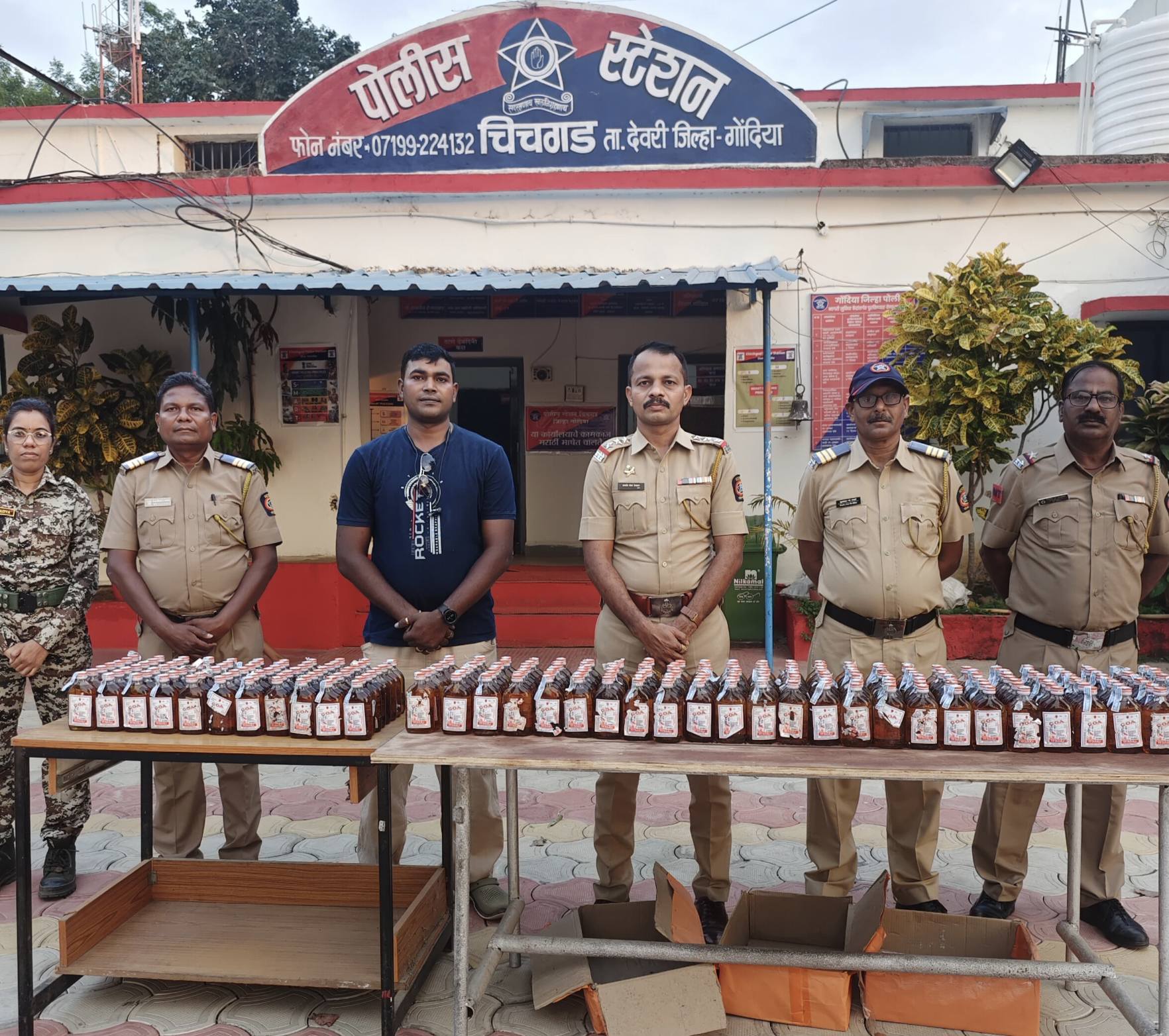 चिचगड पोलिसांची धडक कारवाई: फिल्मी स्टाईलने पाठलाग करत दारूसह २५ लाखांची कार जप्त